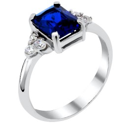 Λευκόχρυσο δαχτυλίδι Κ14 με ζιργκόν